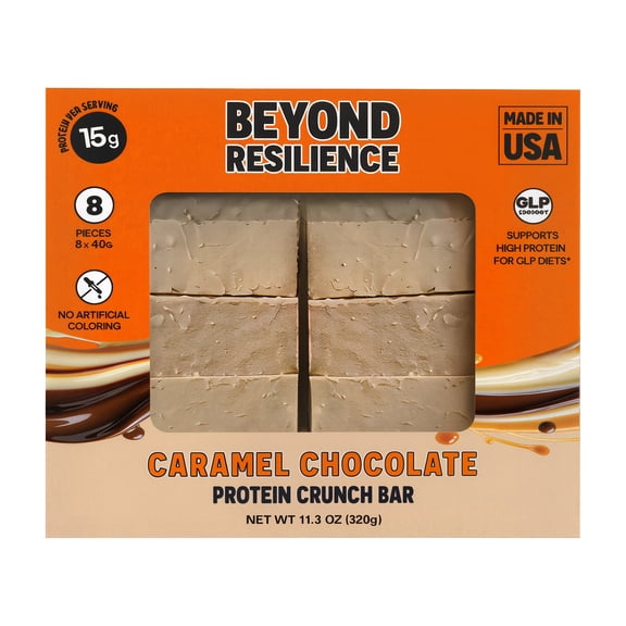 Beyond Resilience Caramel Chocolate Protein Crunch Bar, 8 Count, 11.3oz