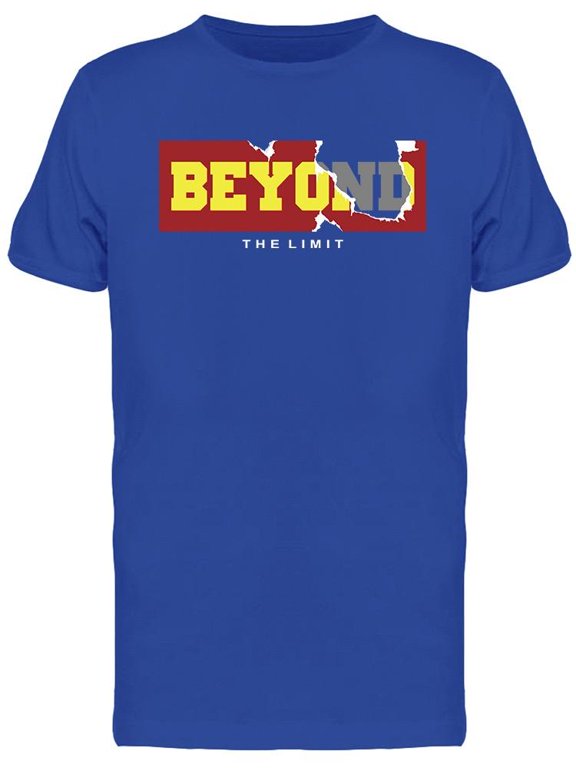 Beyond Sticker Ripped Off T-Shirt Men -Image by Shutterstock, Male Medium