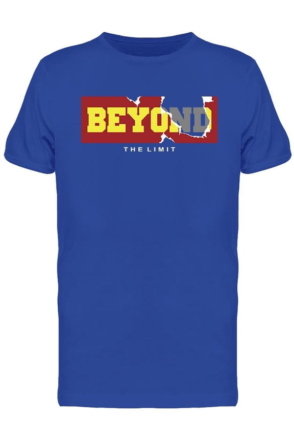 Beyond Sticker Ripped Off T-Shirt Men -Image by Shutterstock, Male Small