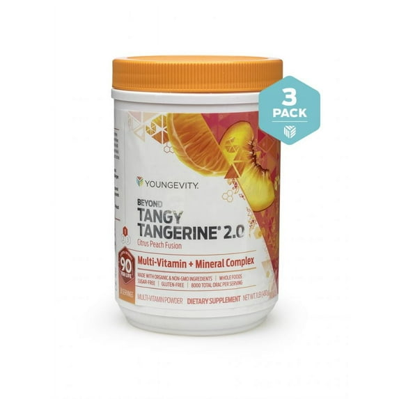 Beyond Tangy Tangerine (BTT) 2.0 Citrus Peach Fusion 480 g canister (3 Pack)