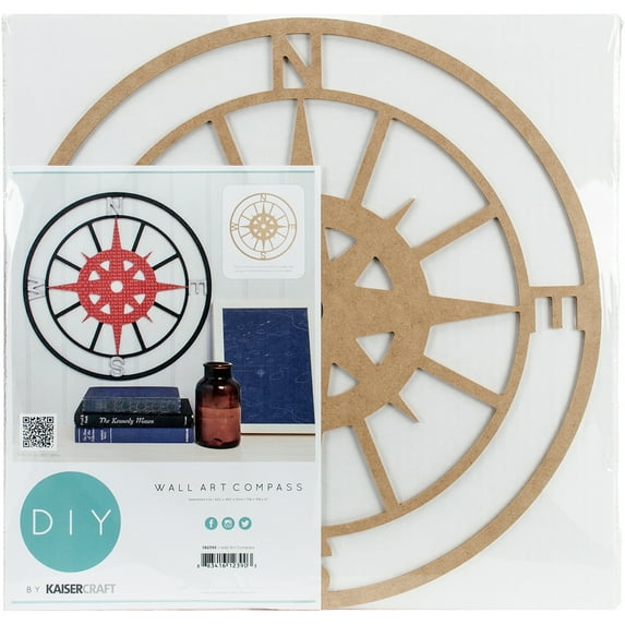 Beyond The Page MDF Compass Wall Art-15.5"X15.5"X.125", Pk 1, Kaisercraft