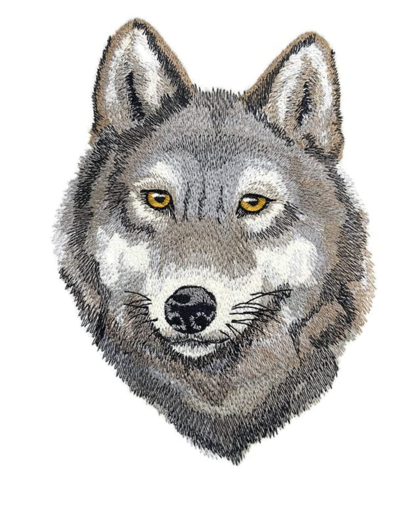Beyond Vision Custom Animals [Wild Beauty Wolf ] Embroidered Iron on/Sew Patch (5.86" x 7.8")