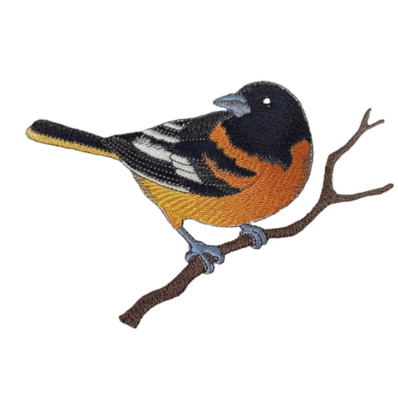 Beyond Vision Custom Bird Oriole Embroidery Iron On/Sew Patch (3.99" x 5.96")