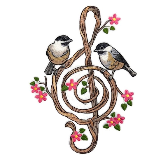 Beyond Vision Custom Birds [Noteworthy Songbirds ] Embroidered Iron on/Sew Patch (6.85" x 9.69")