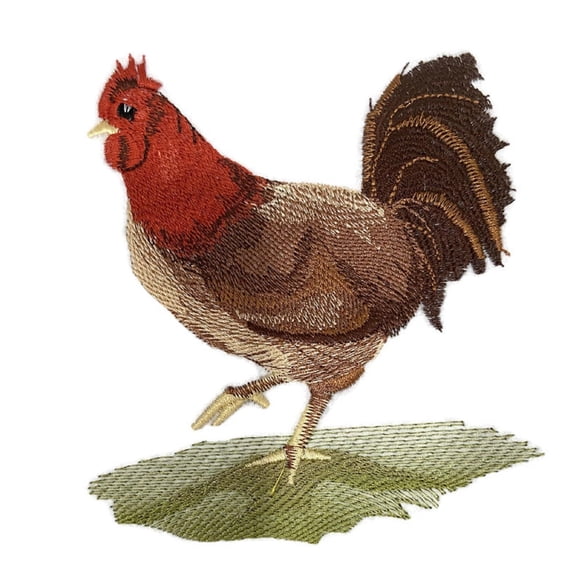 Beyond Vision Custom Fashion Rooster Embroidery Iron On/Sew Patch (4.3" x 5")