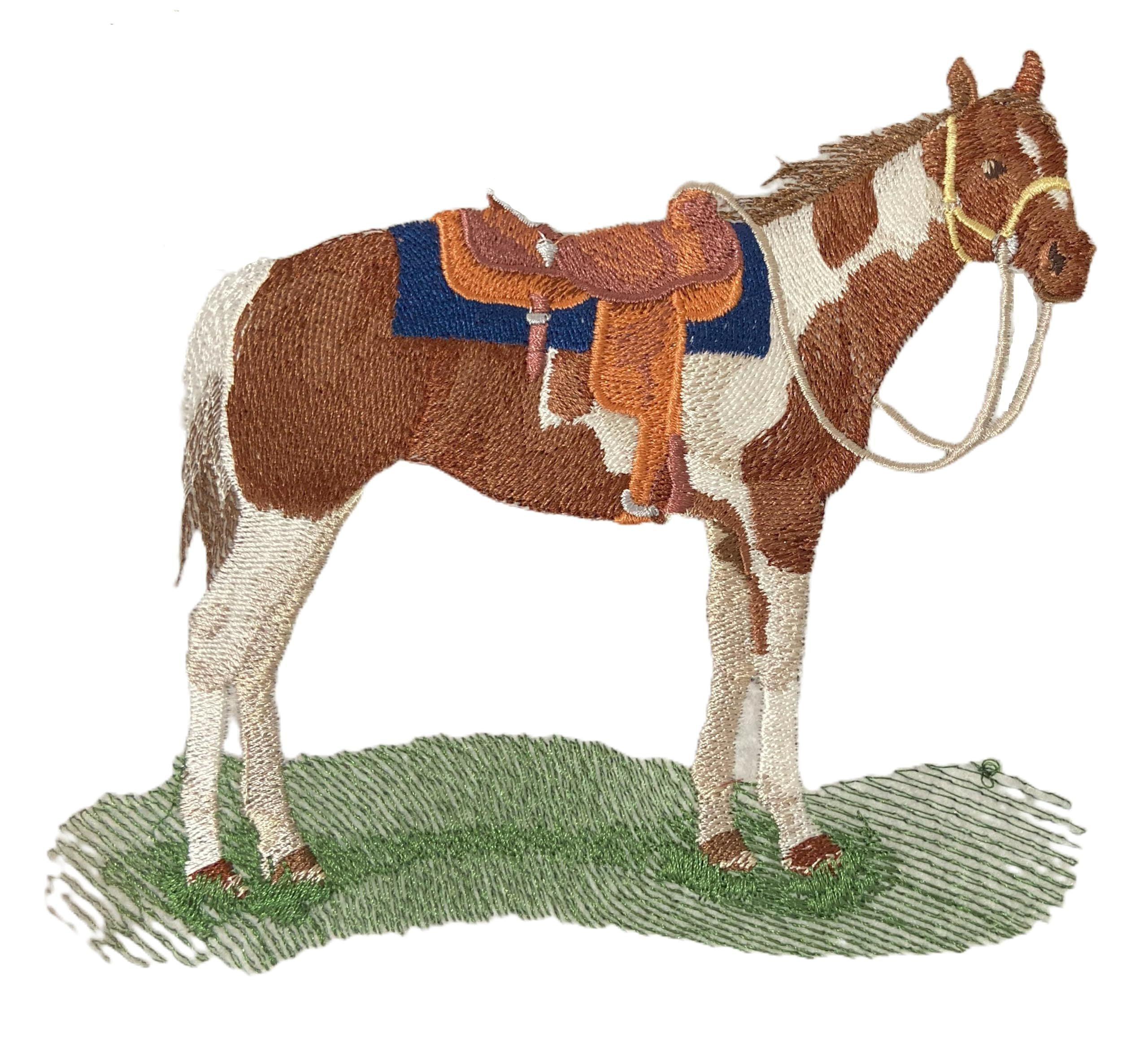 Beyond Vision Custom Horse [ Paint Horse ] Embroidered Iron on/Sew Patch (6.49" x 5.66")