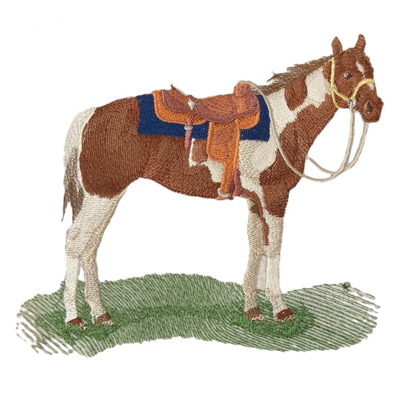 Beyond Vision Custom Horse [ Paint Horse ] Embroidered Iron on/Sew Patch (6.49" x 5.66")