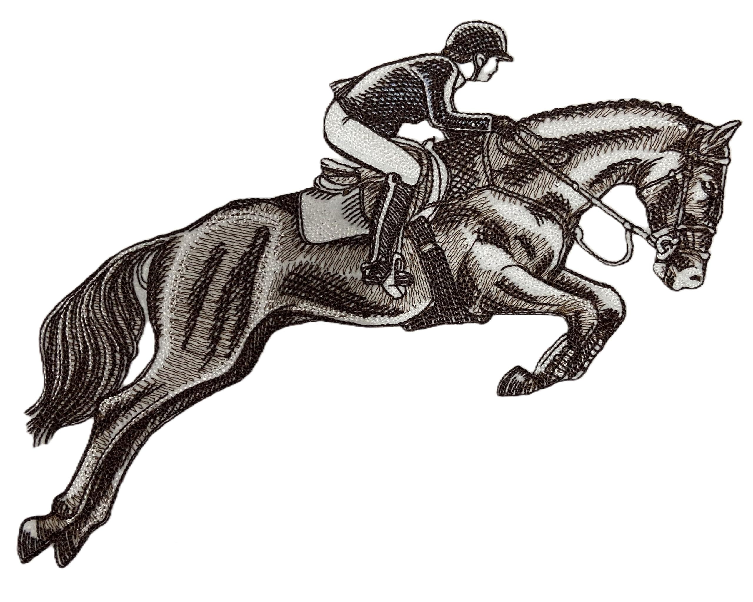 Beyond Vision Custom Horse [ Prix Caprilli Dressage Horse Riding ] Embroidered Iron on/Sew Patch (6.78" x 8.8")