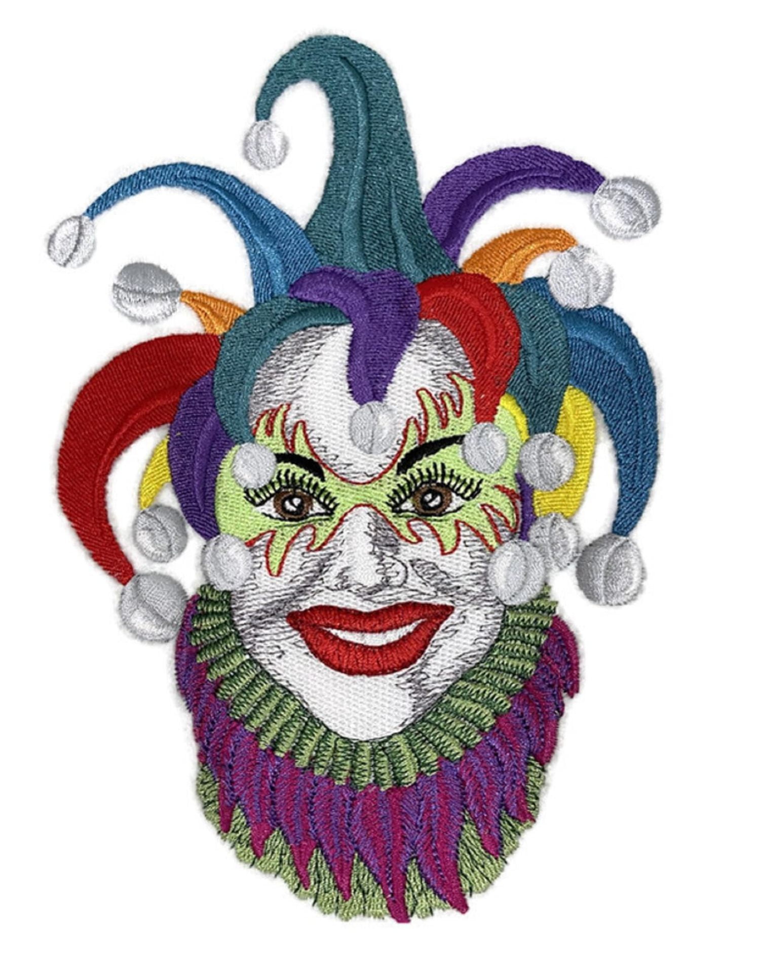 Beyond Vision Custom Jester Embroidery Iron On/Sew Patch (5.02" x 7")