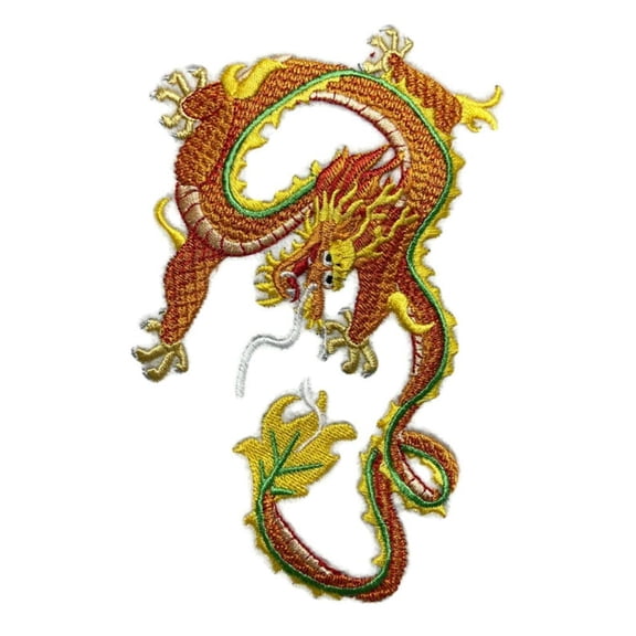 Beyond Vision Custom Long Dragon Embroidery Iron On/Sew Patch (6.54" x 4")[Made in USA]