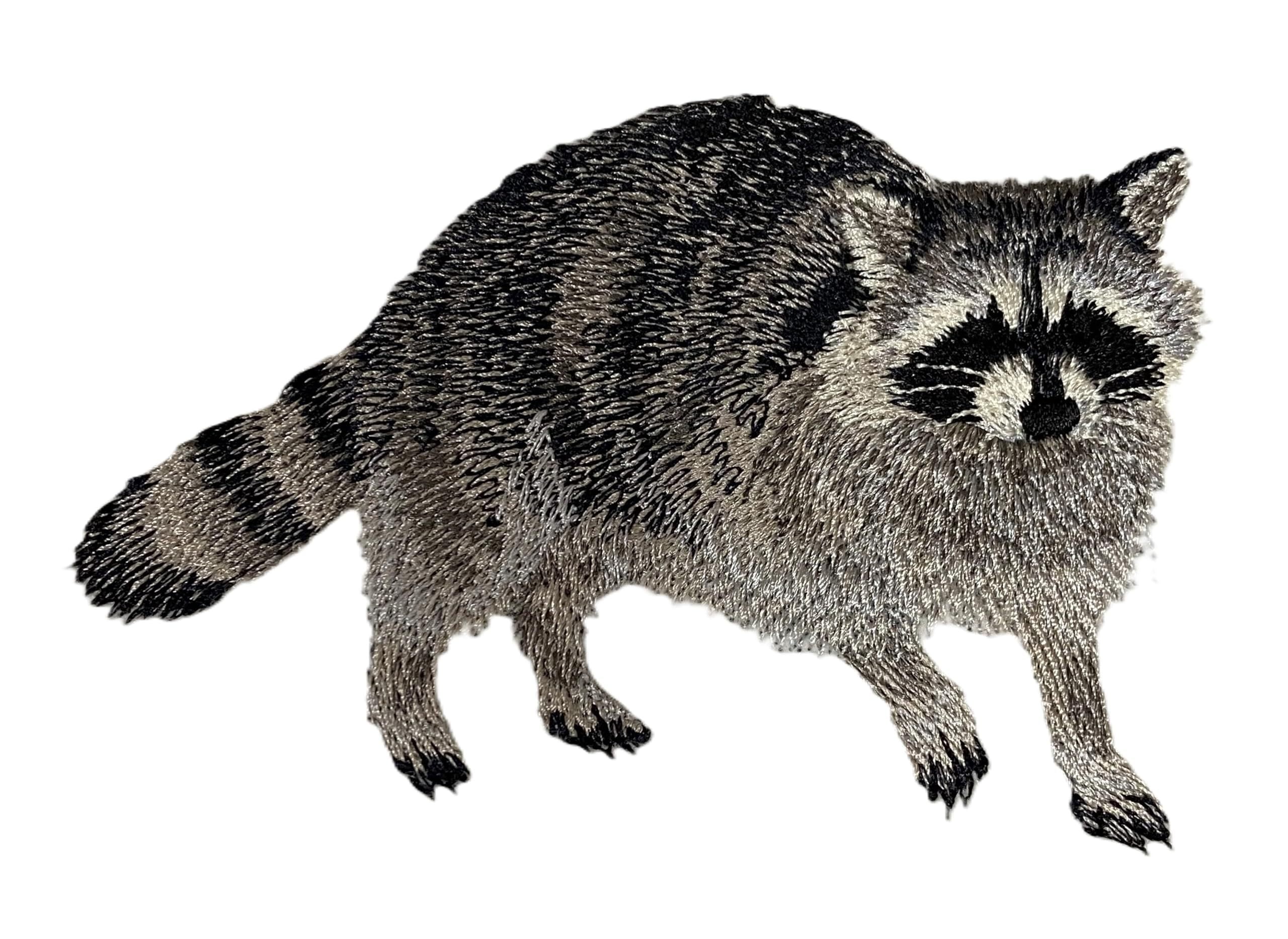 Beyond Vision Custom Raccoon Embroidered Iron on/Sew Patch (4.57" x 3.08")