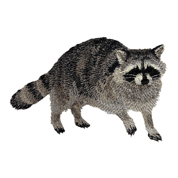 Beyond Vision Custom Raccoon Embroidered Iron on/Sew Patch (4.57" x 3.08")