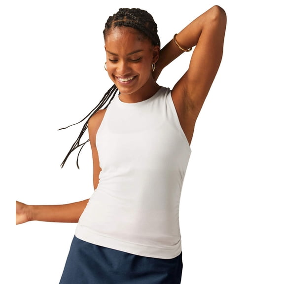 Beyond Yoga womens Featherweight Your Fit Shirred Tank, xs, White