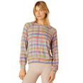 thumbnail image 1 of Beyond Yoga Relaxed Raglan Pullover Pastel Gingham XL, 1 of 5