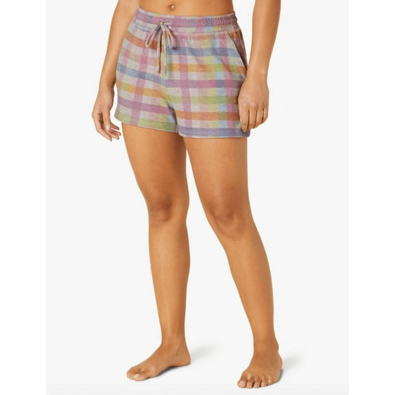 Beyond Yoga on Vacation Shorts Pastel Gingham Medium