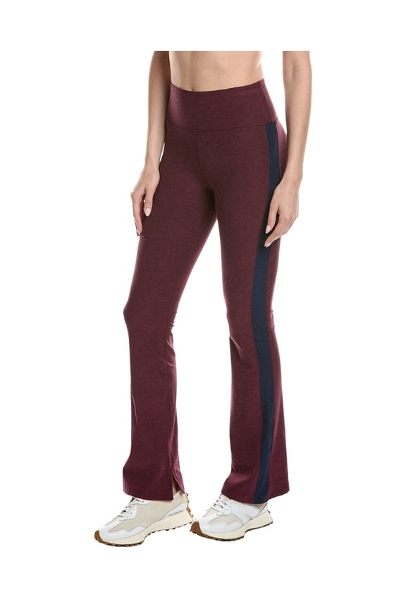womens 30in Spacedye Gemini Colorblock Side Slit Pant, m, Red