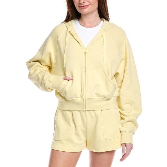 Beyond Yoga womens Cali Zip Up Hoodie, XL, Yellow