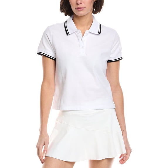 Beyond Yoga womens Country Club Polo Shirt, xs, White