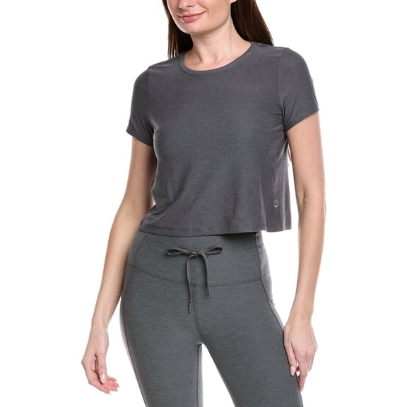 Beyond Yoga womens Featherweight Supreme Cropped T-Shirt, xs, Gray