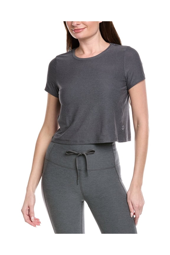 womens Featherweight Supreme Cropped T-Shirt, xs, Gray