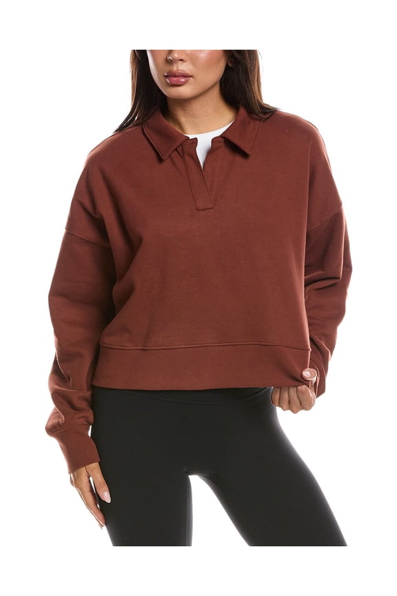 womens Luxefleece Collared Sweatshirt, s