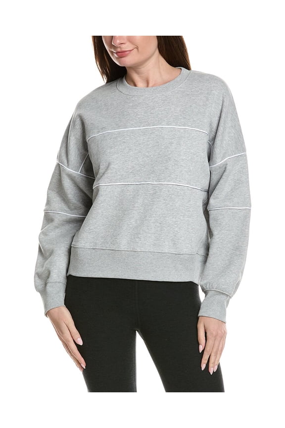 womens Luxefleece Piper Boxy Sweatshirt, s, Gray