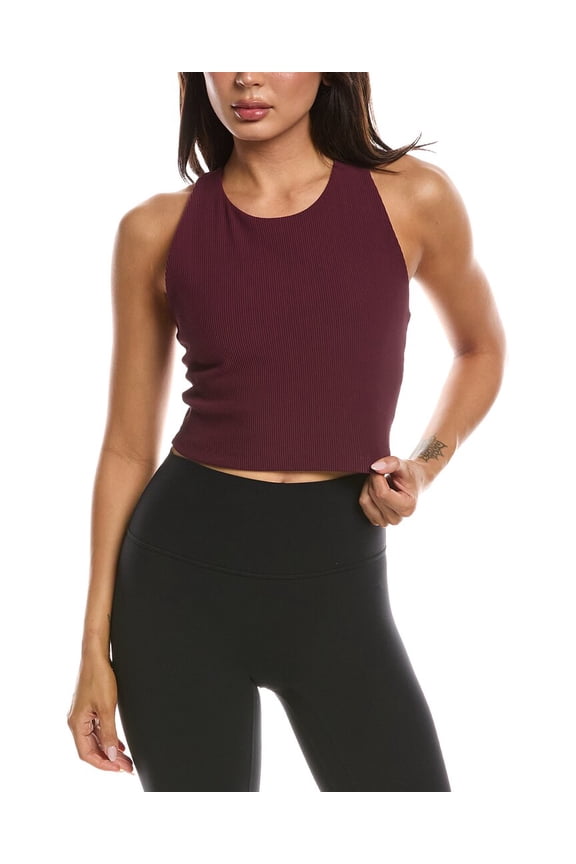 womens Refocus Ribbed Cropped Tank, m