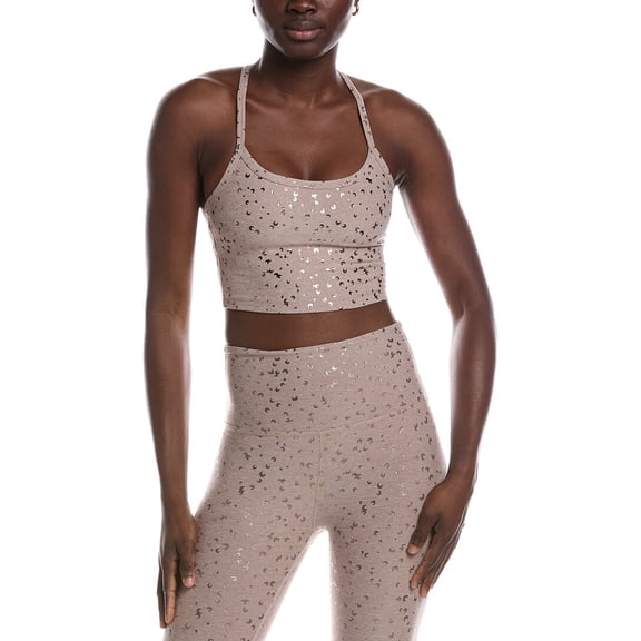 Beyond Yoga womens  Slim Racerback High Cropped Tank, m, Brown