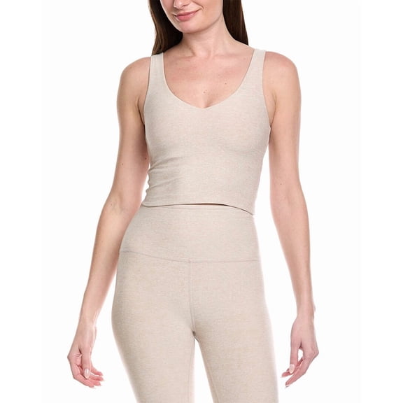 Beyond Yoga womens Spacedye Good Day Cropped Tank, xs, Brown