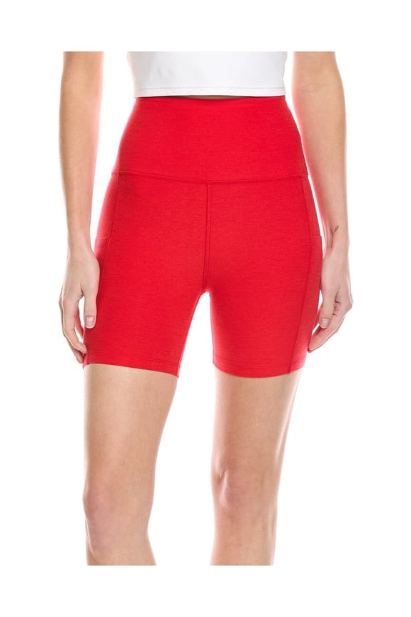 womens Spacedye Keep Pace Pocket 5in Short, m, Red