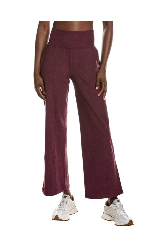 womens Spacedye Laid Back 29in Wide Leg Pant, M-S, Red