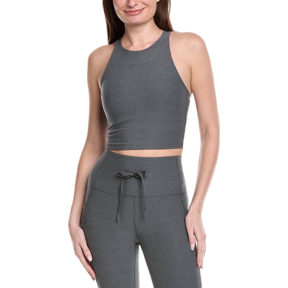 Beyond Yoga womens Spacedye Refocus Cropped Tank, xs, Gray