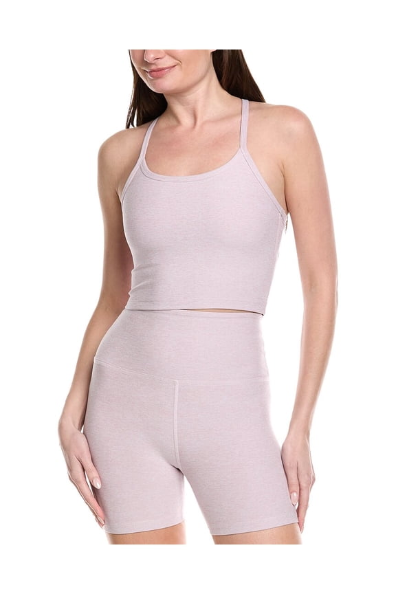 womens Spacedye Slim Racerback Bra, l, Pink