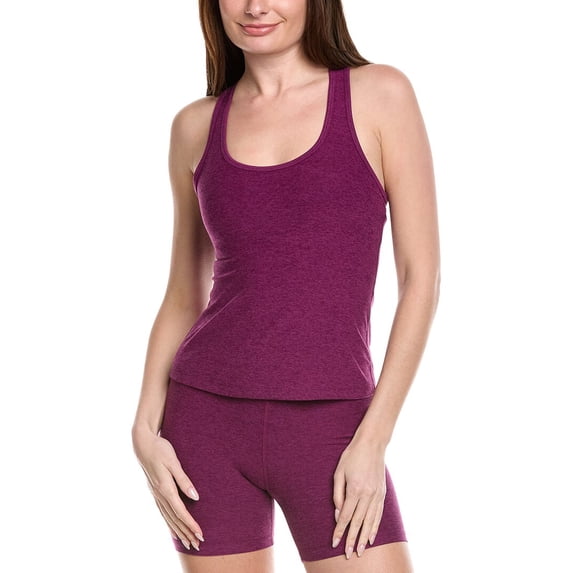 Beyond Yoga womens Spacedye Step Up Racerback Tank, s, Purple