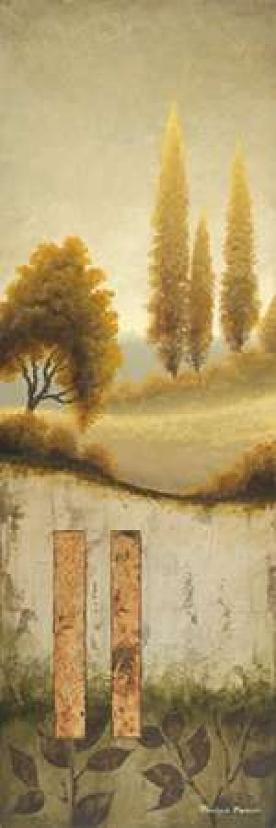 Beyond the Village Canvas Art - Michael Marcon (8 x 24)