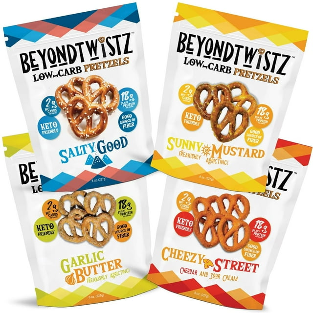BeyondTwistz Low Carb Pretzels, Ultimate Sampler Pack, Keto Friendly