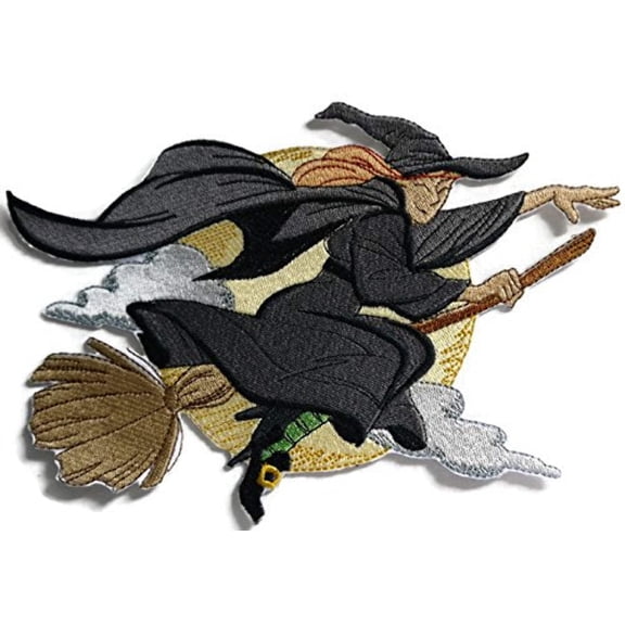 BeyondVision Custom And Unique Happy Halloween [ Wild Side Witch ] Embroidered Iron on/Sew patch [8.1x6]