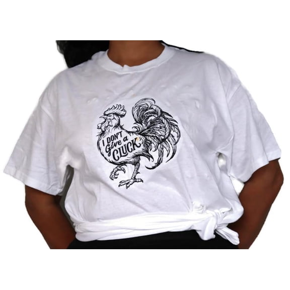 BeyondVision Custom Embroidered Womens T-Shirt (White, Large)