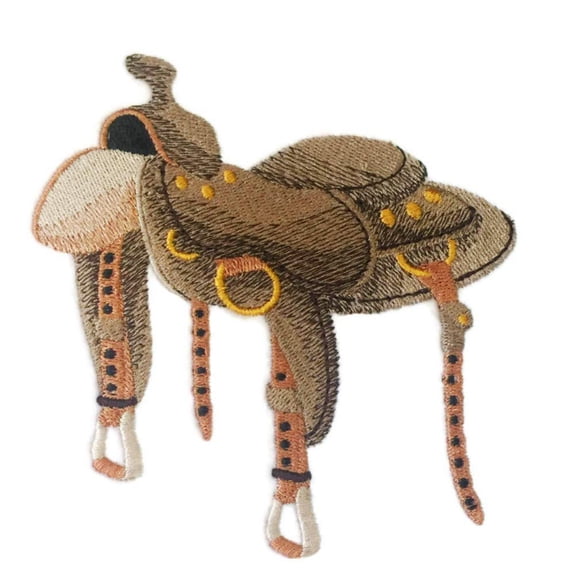 BeyondVision Custom and Unique Cowboy Gear[Saddle Bandana] Embroidered Iron on/Sew Patch [5.5" 4.6"]