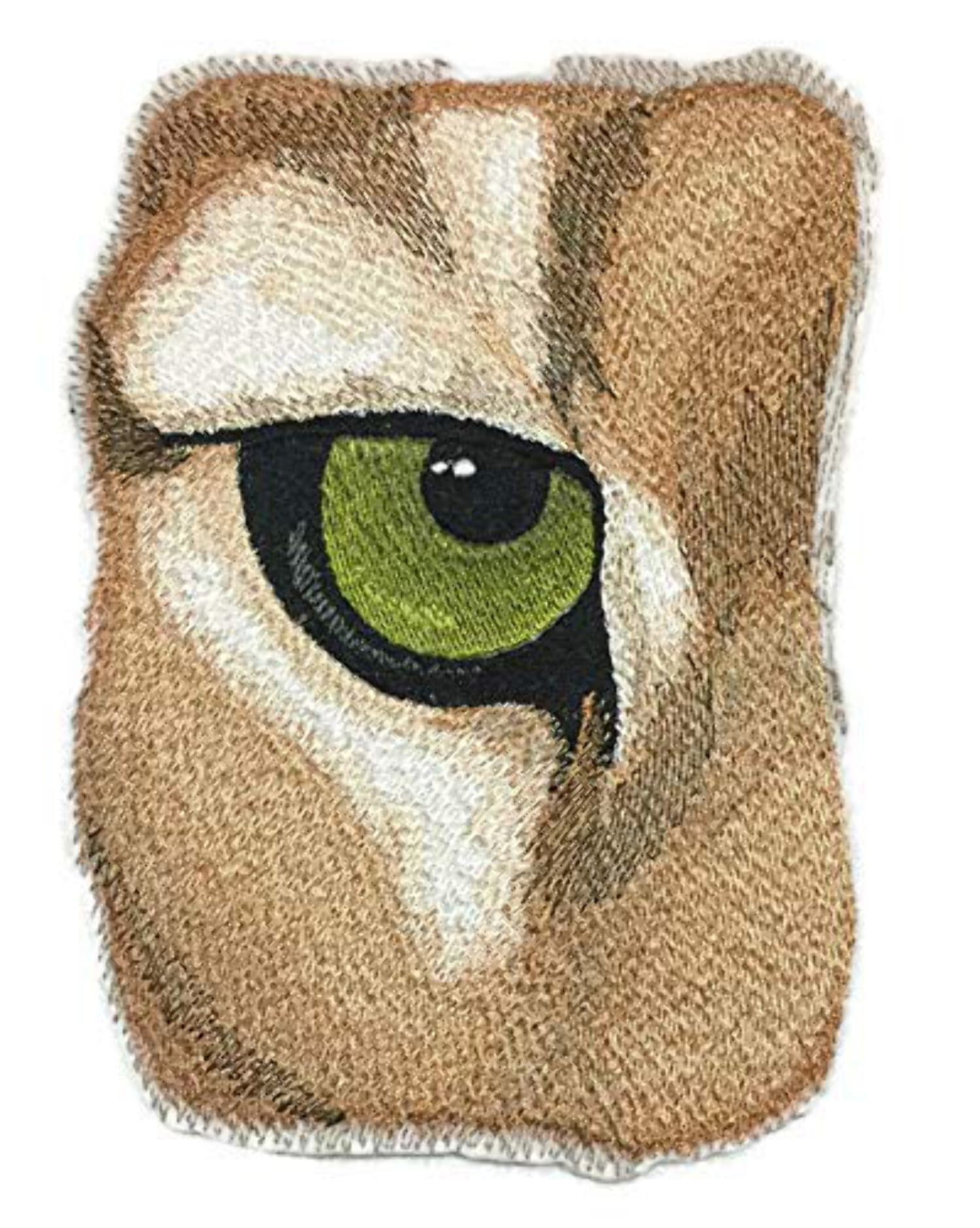 BeyondVision Custom and Unique Eye of Cougar Embroidered Iron on/Sew Patch [7" 5"]