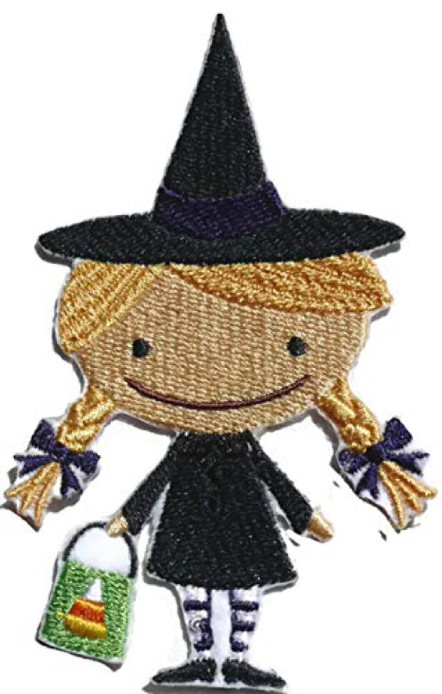 BeyondVision Custom and Unique Happy Halloween [Boo Crew Witch ] Embroidered Iron on/Sew Patch [6.85x4.36]
