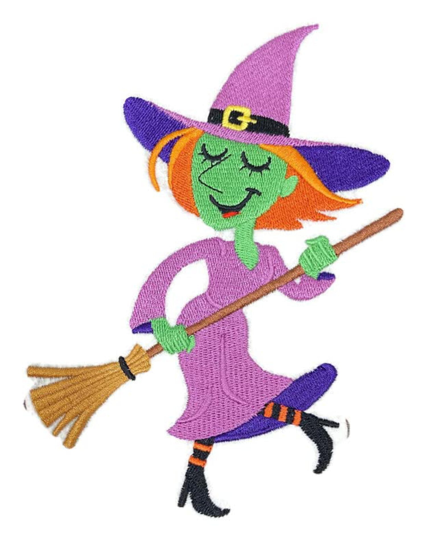 BeyondVision Custom and Unique Happy Halloween [ Monster Mash Witch] Embroidered Iron on/Sew Patch [6.72x4.86]