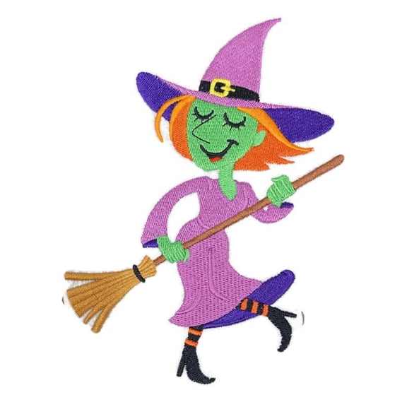 BeyondVision Custom and Unique Happy Halloween [ Monster Mash Witch] Embroidered Iron on/Sew Patch [6.72x4.86]