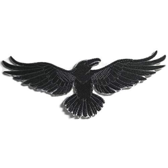 BeyondVision Custom and Unique Happy Halloween [Wild Side Raven] Embroidered Iron on/Sew Patch [8.1x5]