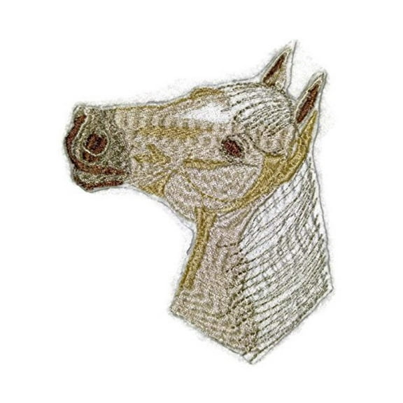 BeyondVision Custom and Unique Horse Face [Palomino Horse Face ] Embroidered Iron On/Sew patch [3" x3.5"]