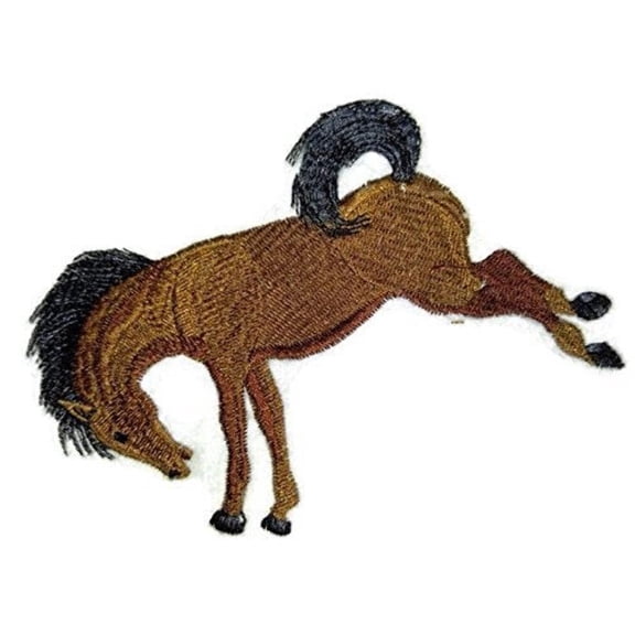 BeyondVision Custom and Unique Spirit of Stallions [Bucking Bronco Horse ] [Custom and Unique] Embroidered Iron on/Sew patch [4.99" 3.76"]