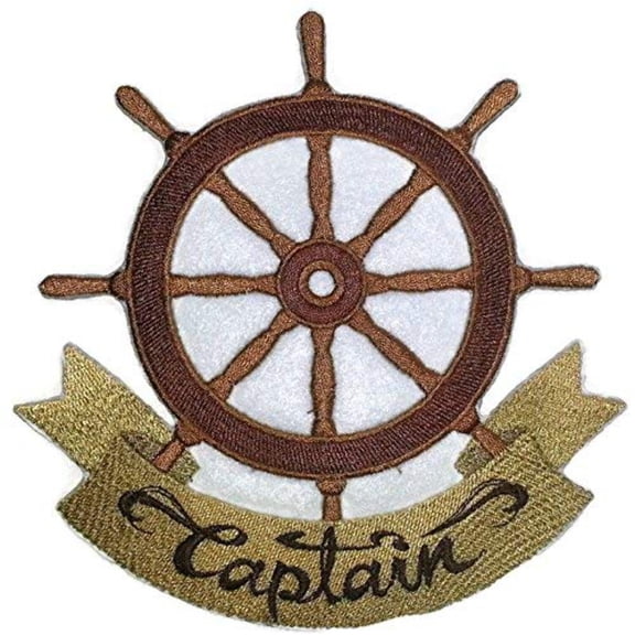 BeyondVision Ocean Calling Custom and Unique[ Captain ] Embroidered Iron On/Sew Patch [6" x5.8"]