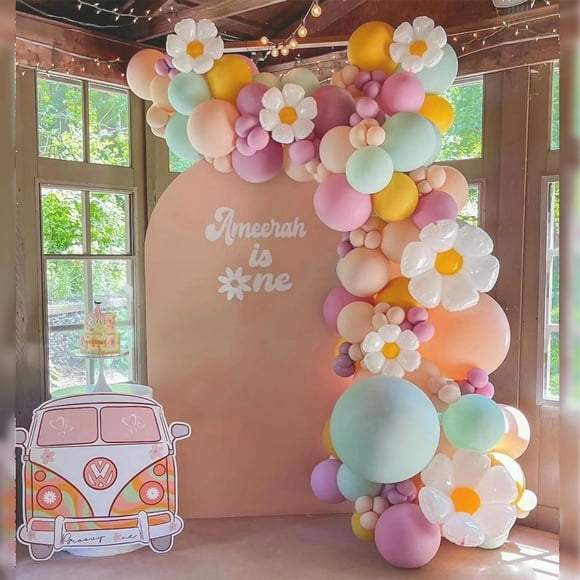 Beyondtrade 138pcs Macaron Nude Purple Balloons Garland Arch Kit for Birthday Party Backdrop Decoration