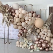 Beyondtrade 167pcs, Double Apricot Balloons Garland Arch Kit For Wedding Party Backdrop Decorations