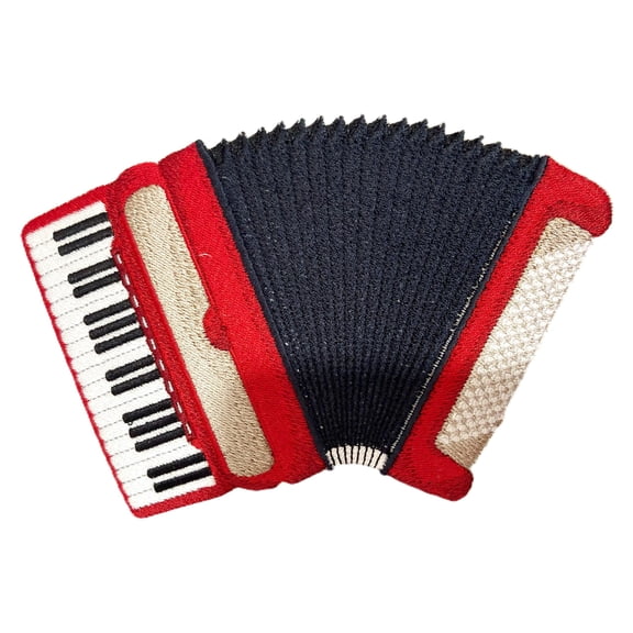 Beyondvision Custom Musical Instruments [ Accordion] Embroidered Iron on/Sew Patch (6.84" x 4.52")